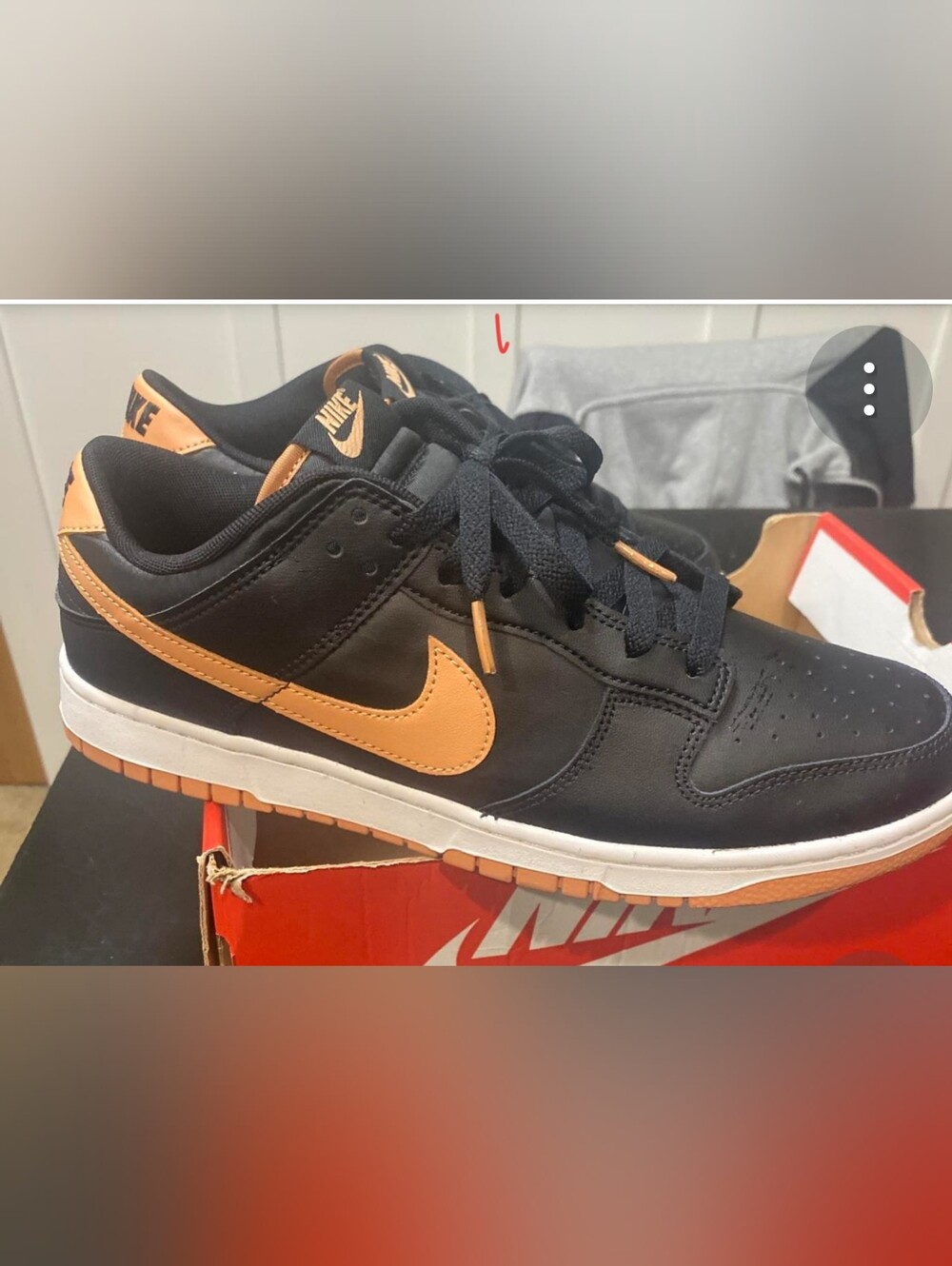 Nike Dunk Low Retro Black Amber Brown Men’s 11.5 – Excellent Condition w/ Box
